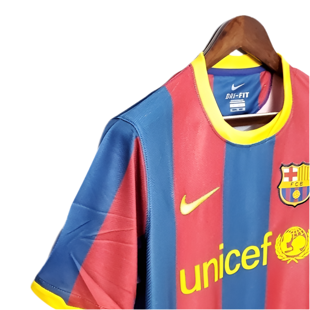 Camisa Barcelona Retrô 2010/2011 - Azul e Grená