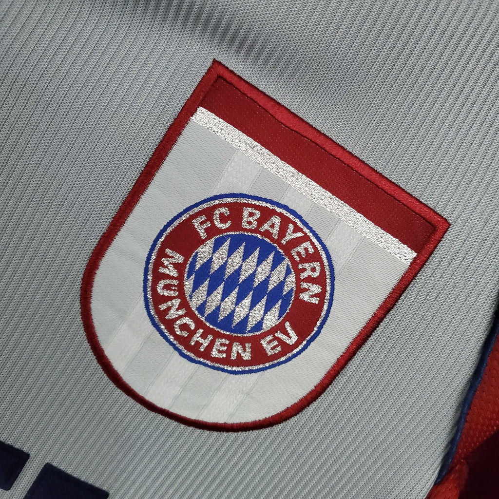 Camisa Bayern de Munique Retrô 1998/1999 - Vermelha e Cinza