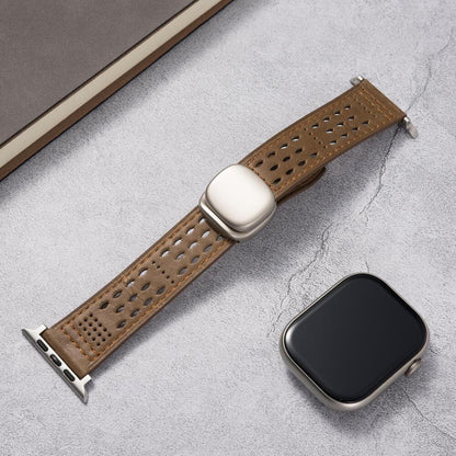 Breathable Leather Strap For Apple Watch