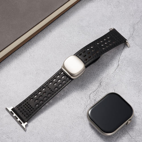 Breathable Leather Strap For Apple Watch