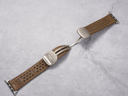 Breathable Leather Strap For Apple Watch