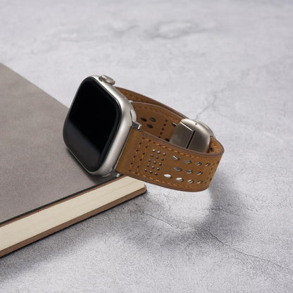 Breathable Leather Strap For Apple Watch