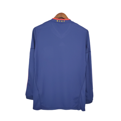 Camisa Manga Longa Seleção Espanha II 2010 - Azul