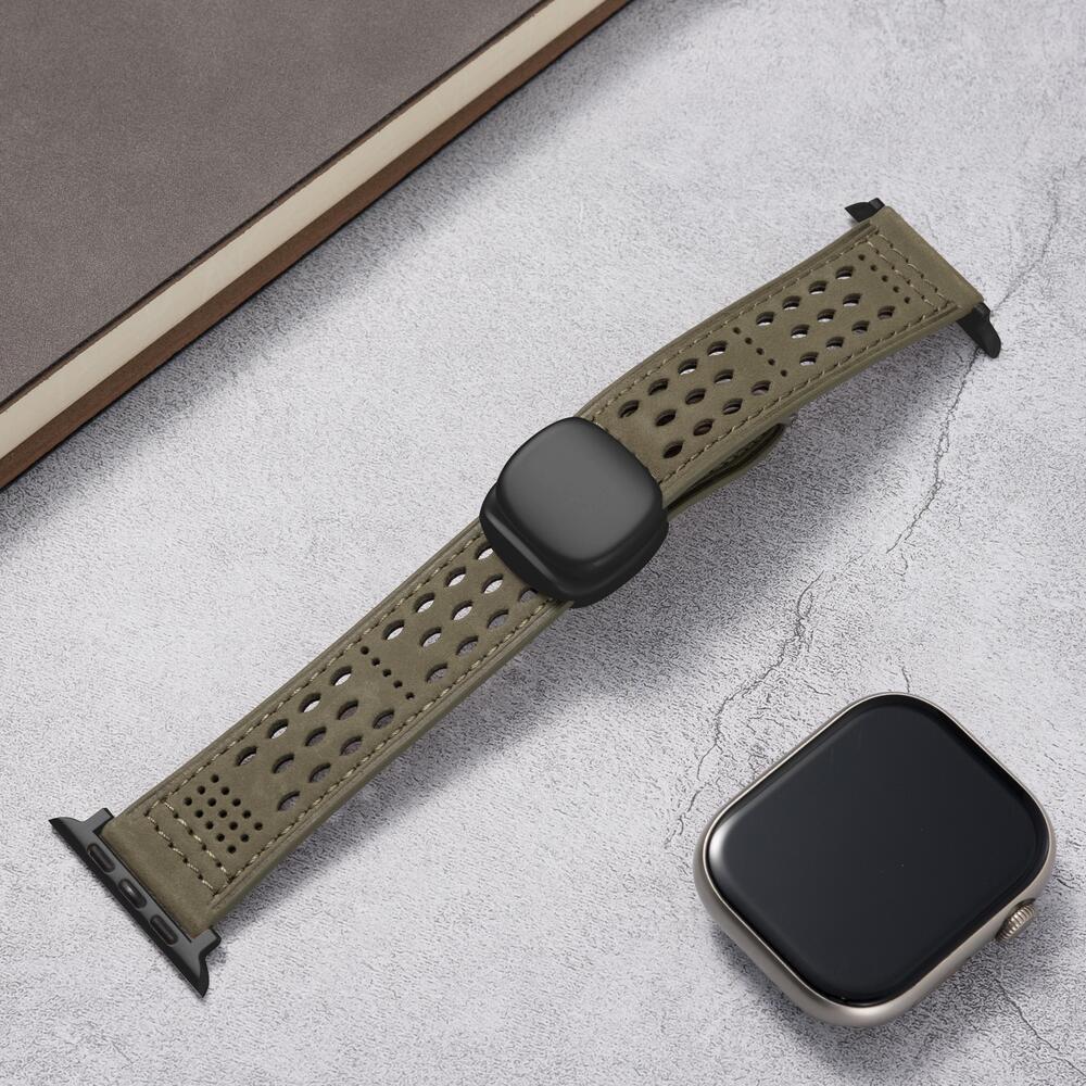 Breathable Leather Strap For Apple Watch