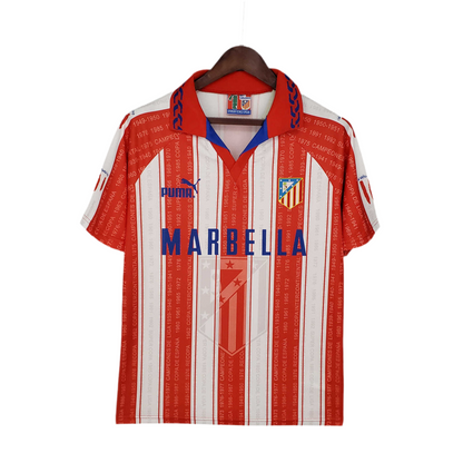 Camisa Atlético de Madrid Retrô 1995/1996 - Branca e Vermelha