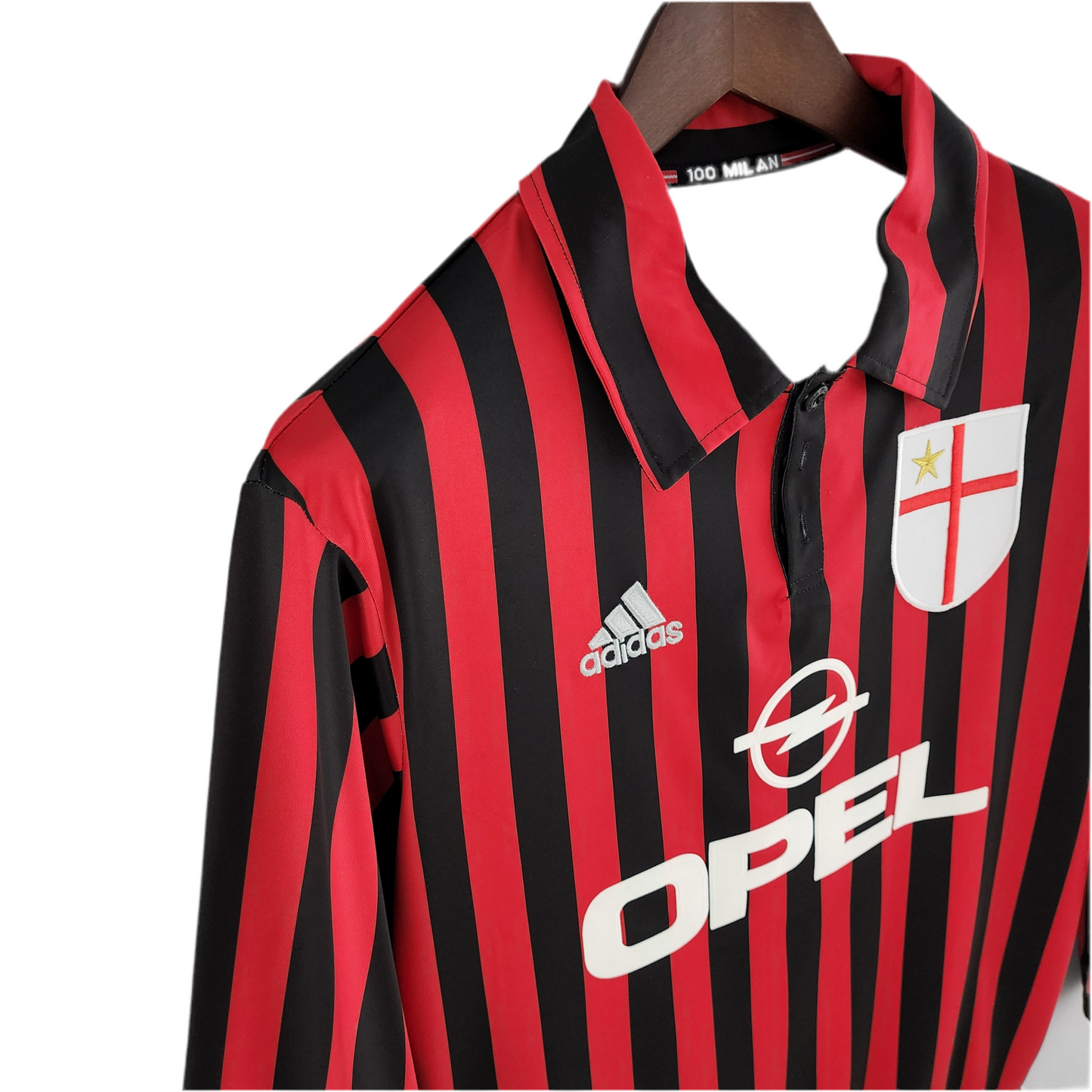 Camisa Manga Longa AC Milan 1999/2000 - Preto e Vermelho
