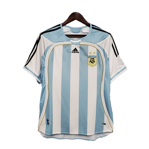 Camisa Seleção Argentina Retrô 2006 Azul e Branca-