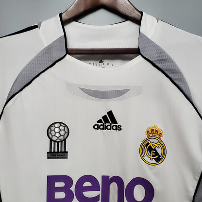 Camisa Manga Longa Real Madrid 06/07 - Branco
