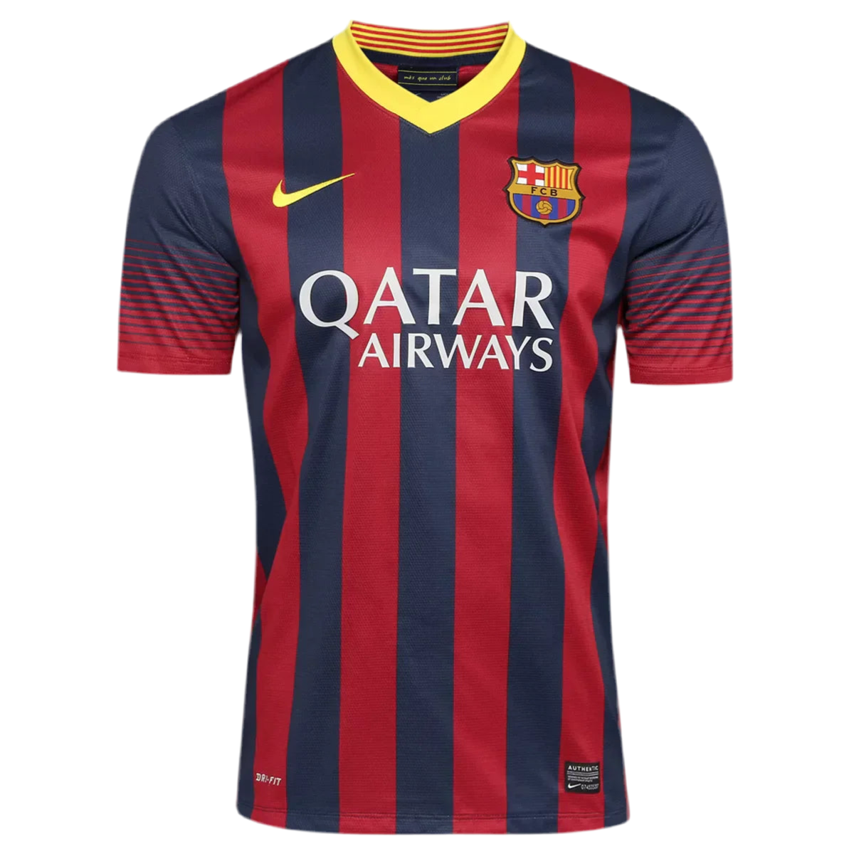 Camisa Barcelona Retrô 2013/2014 - Azul e Grená