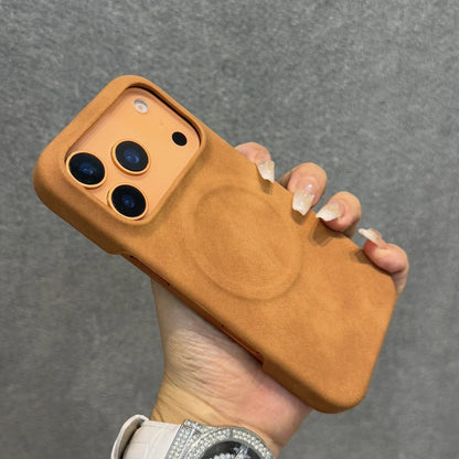 Soft Leather iPhone Case with MagSafe Charging