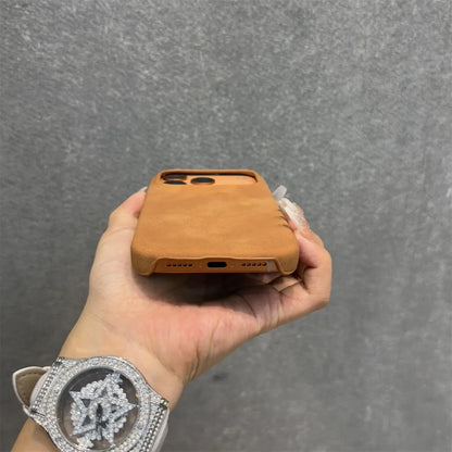 Soft Leather iPhone Case with MagSafe Charging