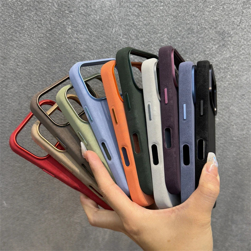 iPhone case with Comfort Fabric and MagSafe Charging.