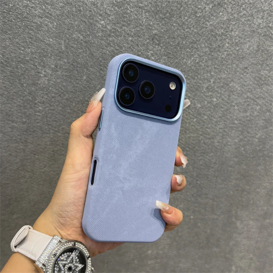 iPhone case with Comfort Fabric and MagSafe Charging.