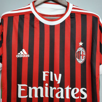 Camisa AC Milan Retrô 2011/2012 - Vermelha e Preta