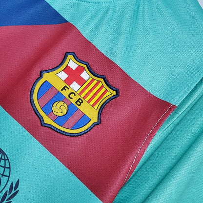 Camisa Barcelona Away 10/11 - Azul e Grená